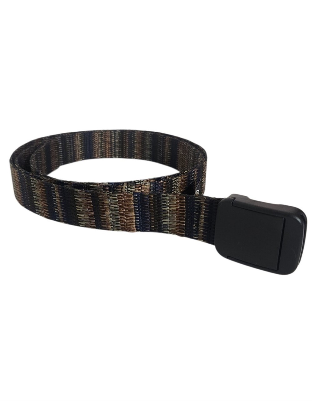 Bison Mens Brown and Black Webbing Belt Size Large